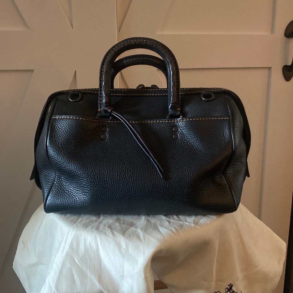 Coach Black Leather Rogue 1941 Satchel - Picture 2 of 16